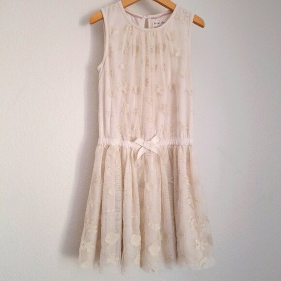 Mini Boden Girls Ivory Tulle Embroidered Special Occasion Dress - Picture 1 of 11